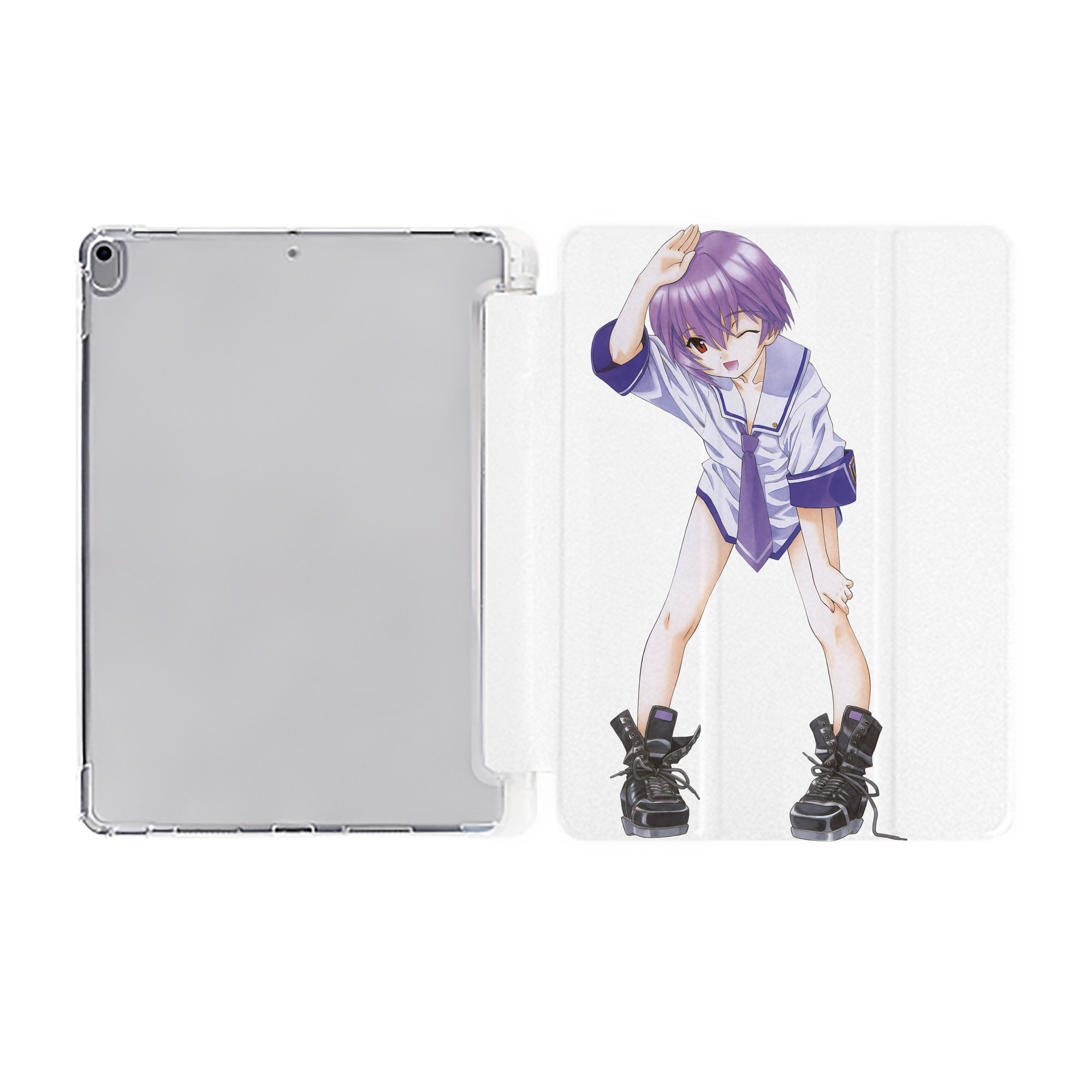 （画像用） EVA 新世紀エヴァンゲリオン IPad ケース ペン収納付き 三つ折りスタンド PUレザー×シリコン 対応機種9.5/10.5/10.9インチ